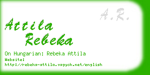 attila rebeka business card